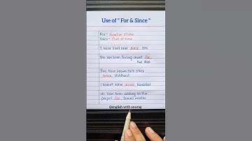 Use of " For & Since "🔥 #english #englishlanguage #learnenglish #englishlearningclass #learn