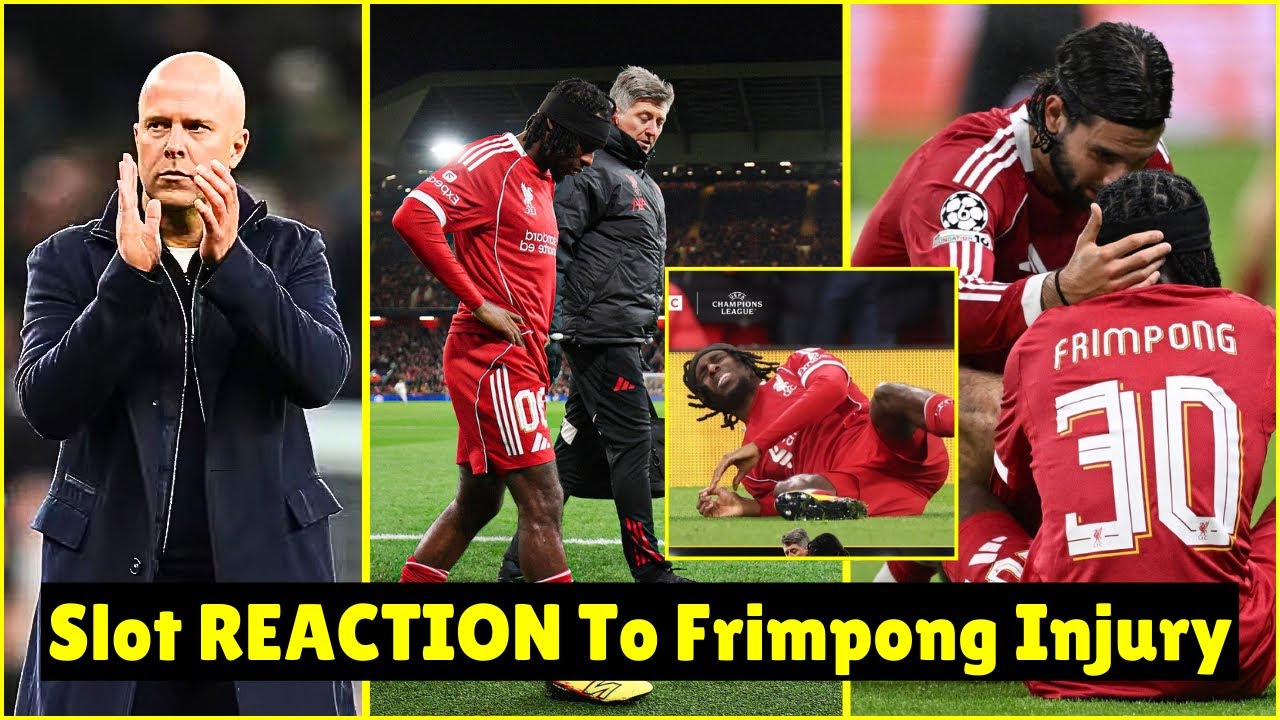 Arne Slot REACTION to Jeremie Frimpong Injury in the 4th Minute vs Qarabag - Liverpool News 