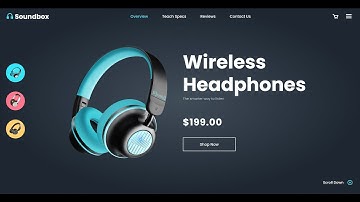 How to make headphone landing page | Headphone Website Landing Page with HTML CSS & JS