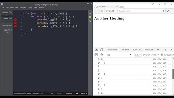 Nested loops in JavaScript