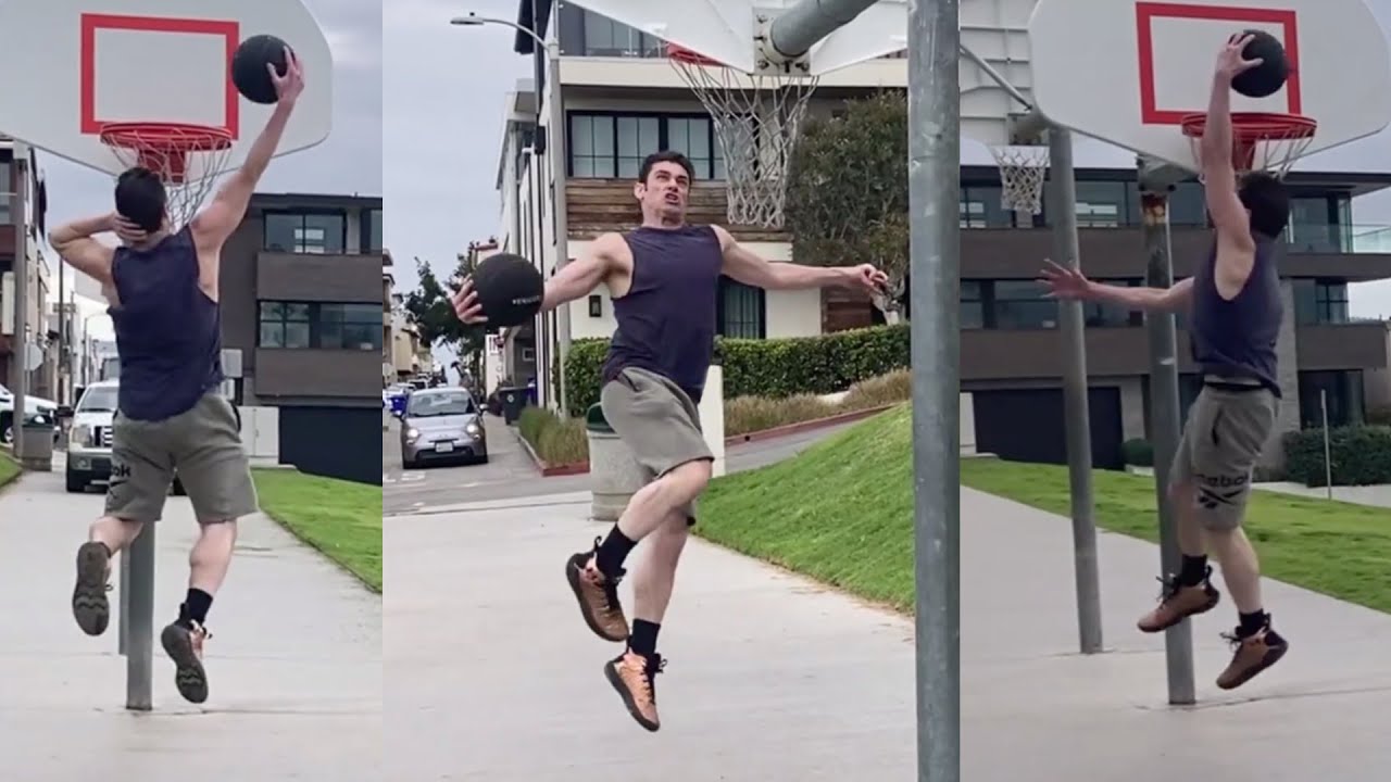 44 year old does CRAZY DUNKS on an 8ft rim - Part 1 - YouTube