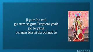 TWICE Fancy easy lyrics