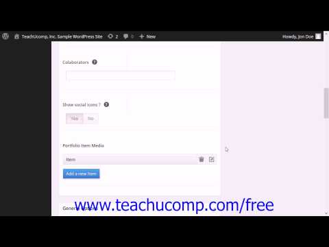WordPress 4.0 Training Tutorial Creating a Portfolio