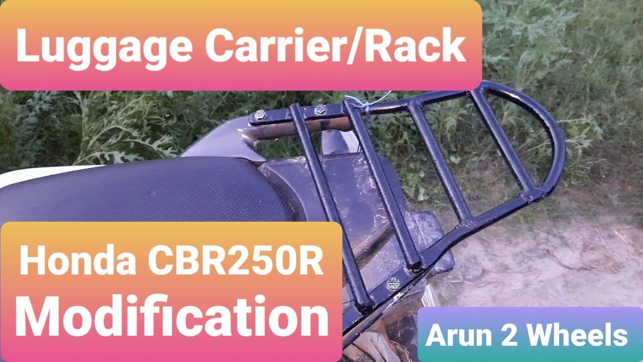 Luggage Carrier/Rack Honda CBR250R Modification/addon YouTube