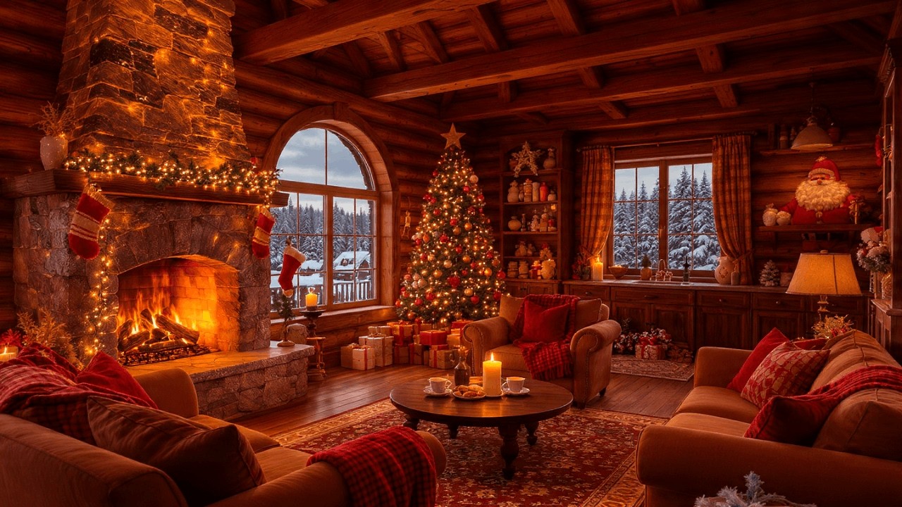Soft Smooth Jazz by the Warm Fireplace for Sleep | Calm Instrumental Jazz Night Music