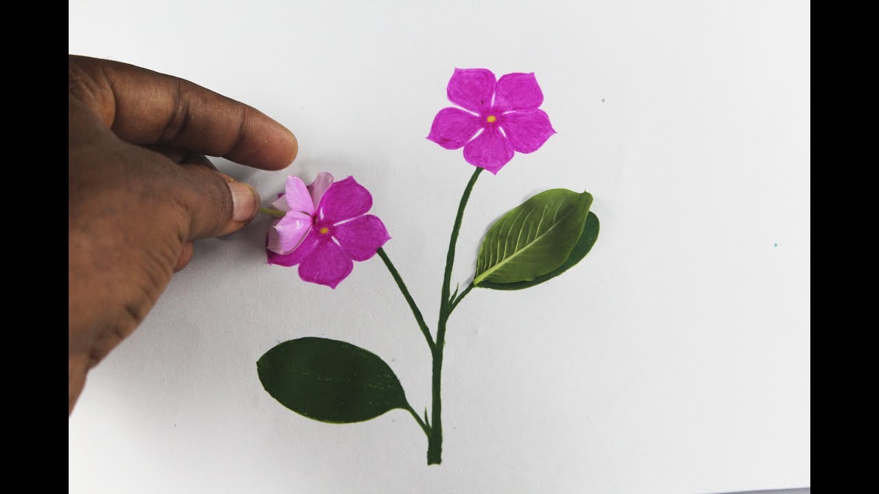 Beautiful Flower Stamp Acrylic Painting Art Skills YouTube