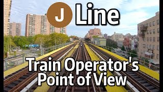 ⁴ᴷ⁶⁰ NYC Subway Front Window View - The J Line to Jamaica Center