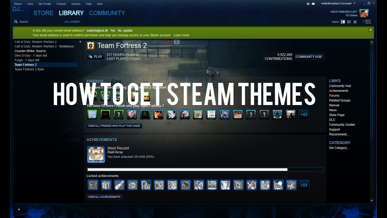 How to download Steam Themes/skins . 100% working tutorial. - YouTube1440 x 855