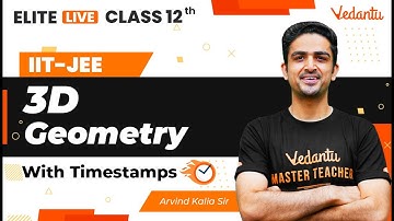 3D Geometry Class 12 | One Shot | Marathon | JEE Main | JEE Advanced |Arvind Kalia Sir| VJEE