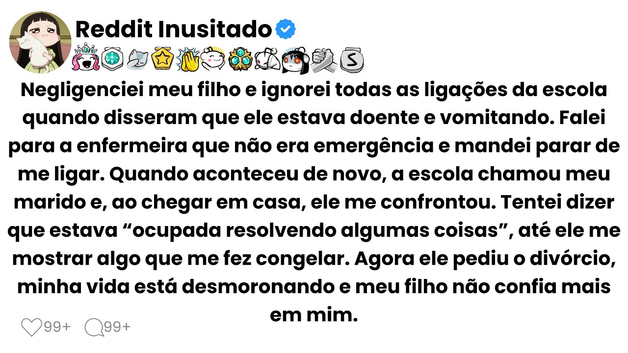 Negligenciei meu filho e ignorei todas as ligações da escola quando disseram que ele estava doente..