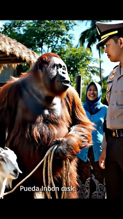 orang utan lucu tertangkap #veo3