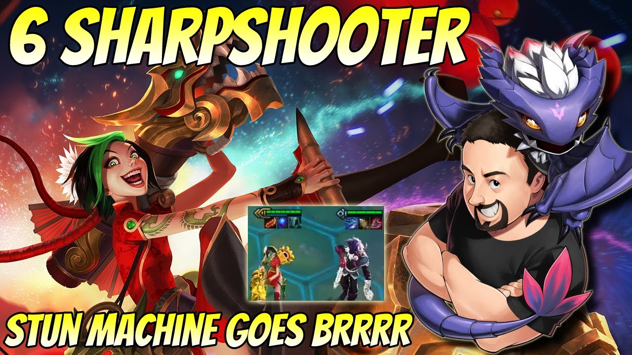 6 Sharpshooter Stun Machine! | TFT Fates | Teamfight Tactics
