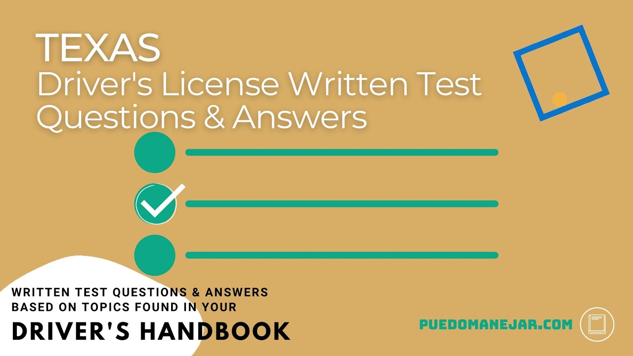 Texas Written Driving Test - Learn About the Texas DPS Driving Test