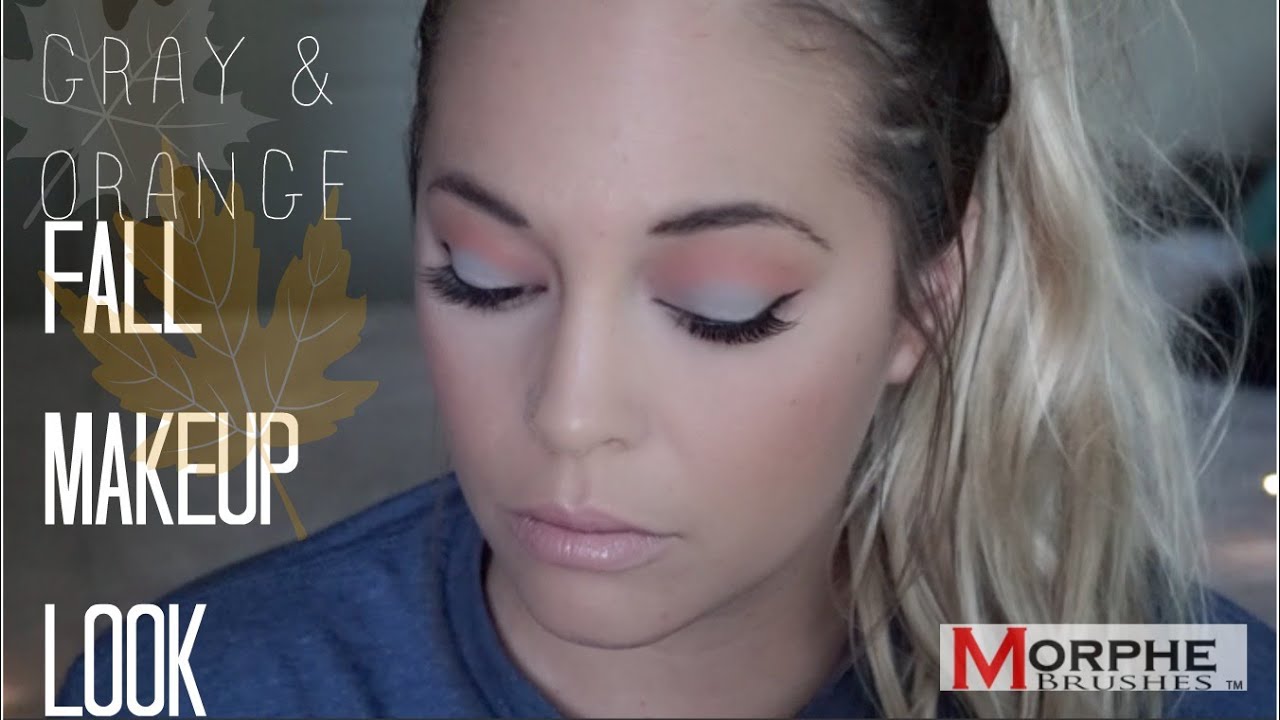 Gray & Orange Fall makeup look |Morphe 35n