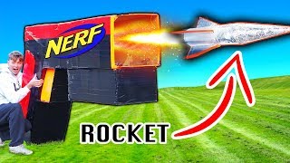 NERF GUN ROCKET LAUNCHER!!