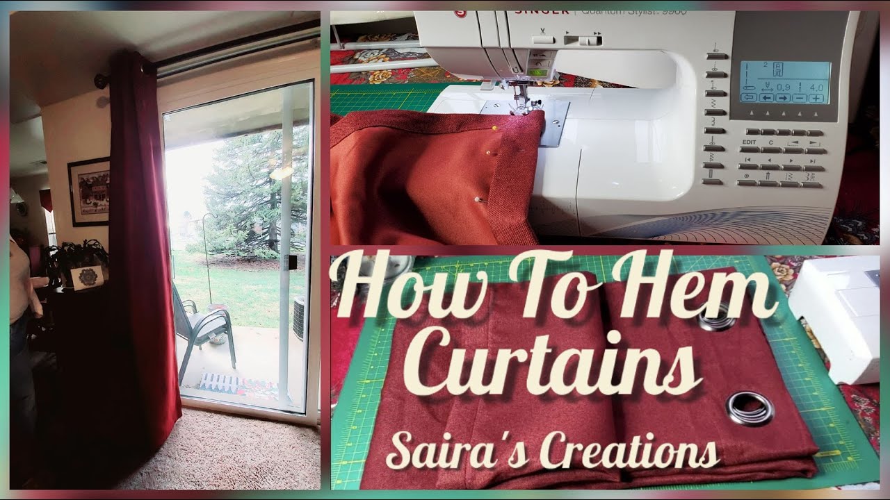How To Hem Curtains/Sew YouTube