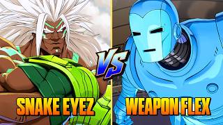 MARVEL TOKON ▰ SNAKE EYEZ (Champion) vs WEAPON FLEX (Iron Man) ▰ High Level Gameplay screenshot 2