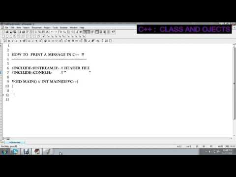 How To print a message on c++