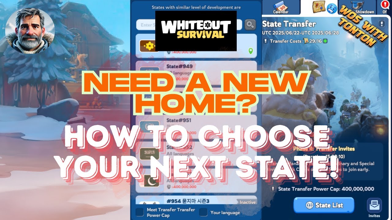 How to CHOOSE the PERFECT state for you TRANSFER - Whiteout Survival with Tonton