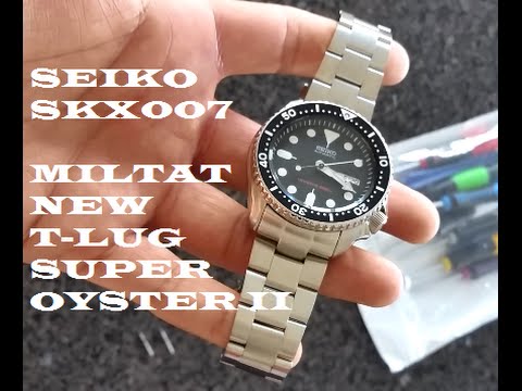 Seiko SKX007 - Installing MiLTAT New T-Lug Super Oyster II [Strapcode] -  YouTube