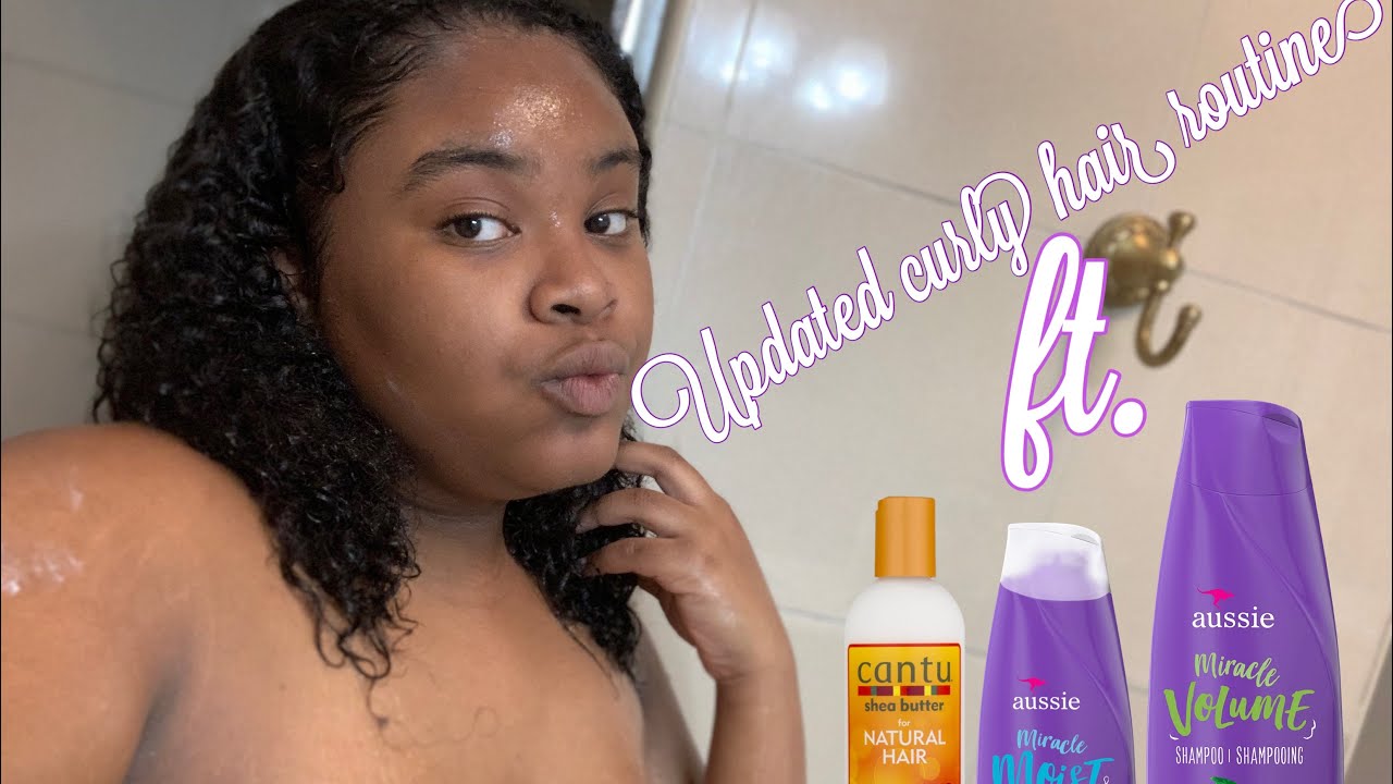 Updated curly hair routine ft. Cantu & Aussie products🌺 - YouTube