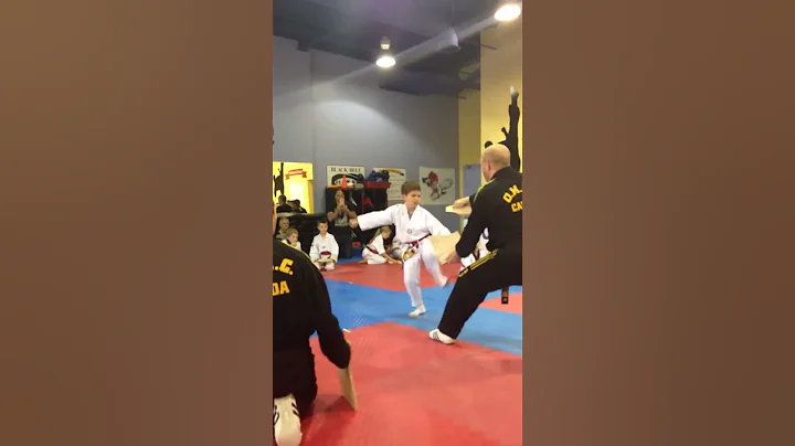 Milan kicks through wood!