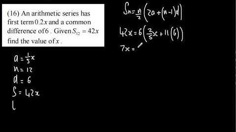 A Level Maths - Edexcel - AQA - Pure - Sequences and Series 6 - Arithmetic Series Further Questions