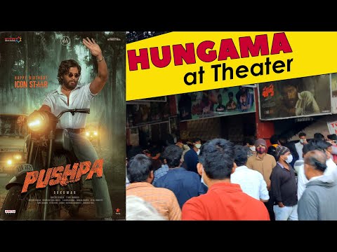 Hungama at Pushpa Movie Release | Sandhya 35MM | FunPataka | NonSense