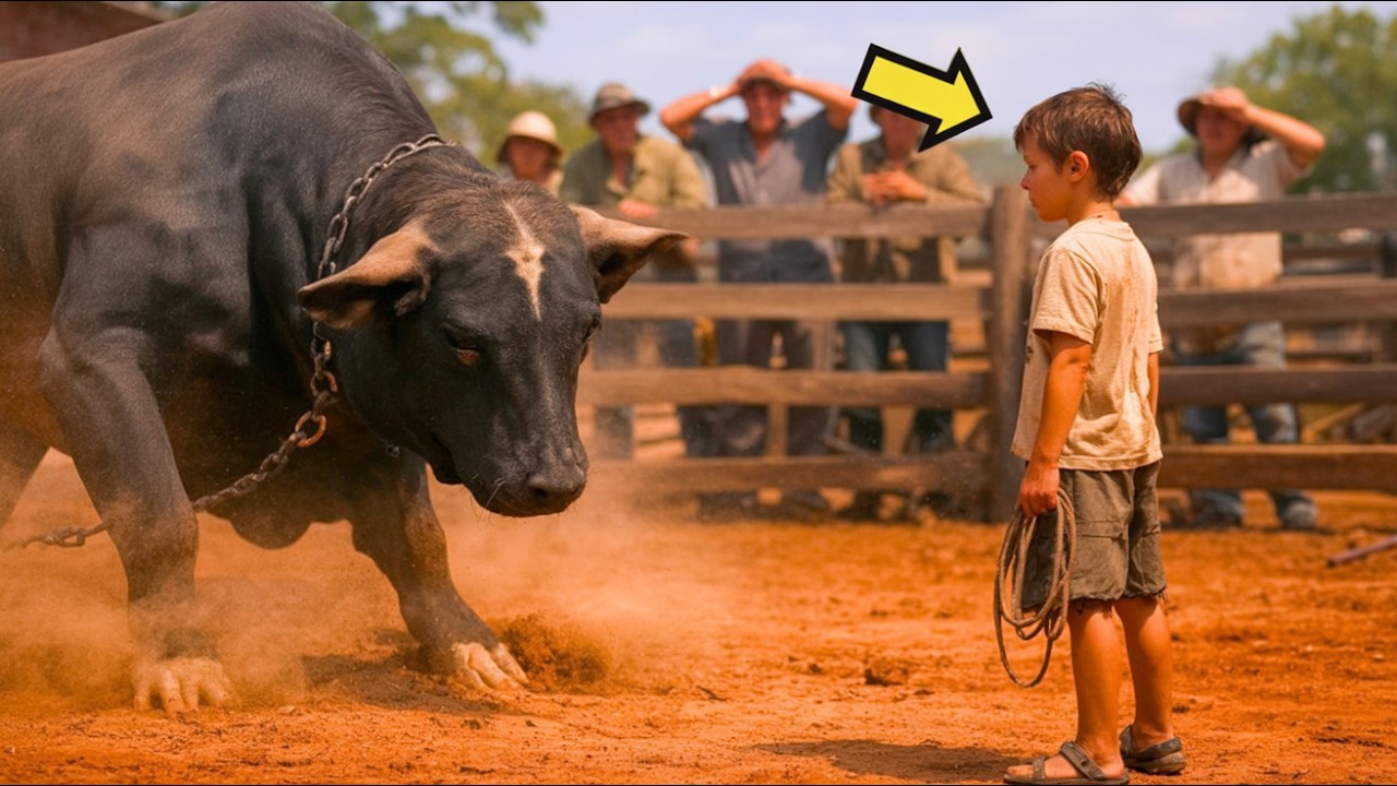 DER WILDESTE STIER DES HOFES SOLLTE GESCHLACHTET WERDEN… BIS EIN JUNGE DAS UNMÖGLICHE TAT