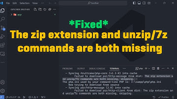 Missing Zip Extension and Unzip/7z Commands in VSCode Installation | Laravel Installation| PHP