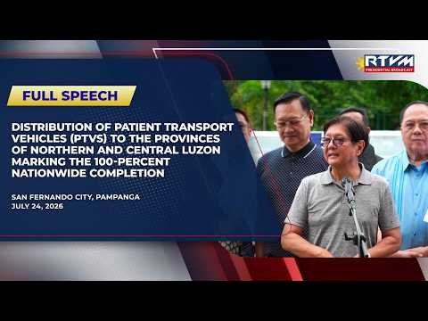 Distribution of PTVs to the Provinces of Northern and Central Luzon (Speech)