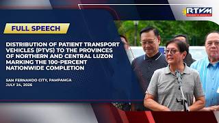 Distribution of PTVs to the Provinces of Northern and Central Luzon (Speech)