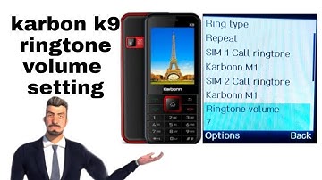 how to increase volume in karbon k9 keypad mobile in settings and change ringtone.|PSP0001|