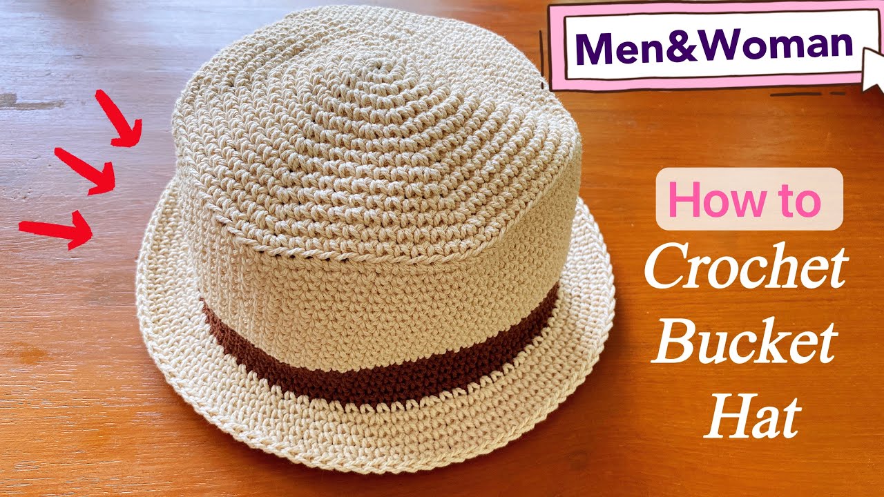 EP1/2 Easy Crochet Bucket Hat Step by 