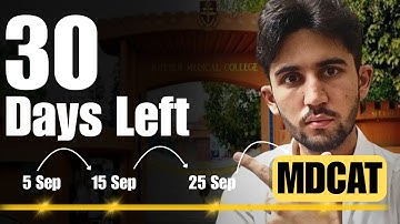 Crack the MDCAT in Last 30 days || Complete 30 Day Strategy || Mistakes you must avoid at all Cost