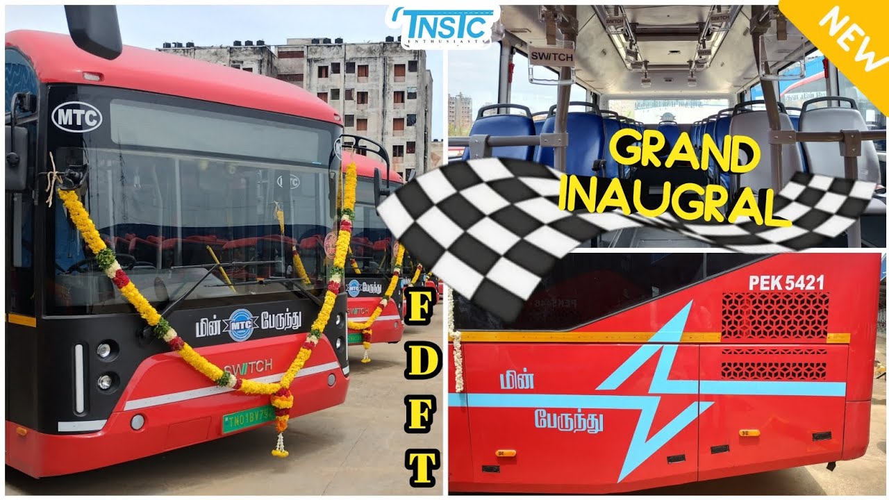 Chennai MTC Electric A/C buses🏁❤️ || Travel vlog 🚍 Inaugral || TNSTC ENTHUSIASTS💙