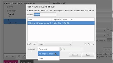 custom partitioning during RHEL7 installation