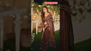 Soft Georgette with digital print and embroidery saree🥻 #shorts #saree #fashion #918926231266