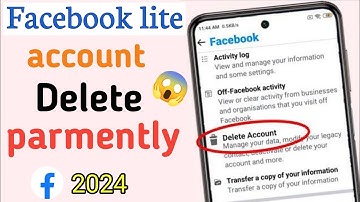 FB lite ka account delete kaise kare | how to delete Facebook lite account 2024 ?
