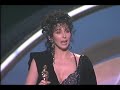 Cher wins best actress  60th oscars 1988