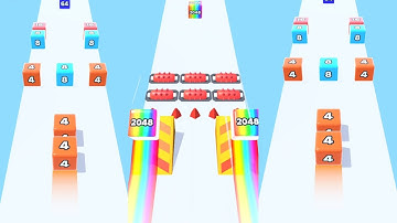 Jelly Run 2048 🟧🔥🟨 Android, iOS walkthrough gameplay!! Very Satisfying and Relaxing Game