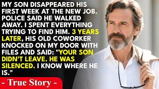 My son vanished the week he started his new job. 3 years later, his fired coworker showed up at m...