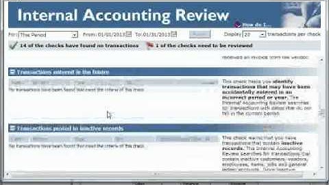 Sage 50 Tutorial Using the Internal Accounting Review Sage Training Lesson 15.1