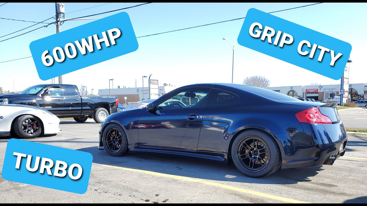 600WHP TURBO G35 COUPE NEW WHEELS STICKY TIRES - PERFECT FITMENT - YouTube