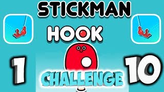 STICKMAN HOOK CHALLENGE 1-10 AND NEW SKINS (iOS | ANDROID) screenshot 1