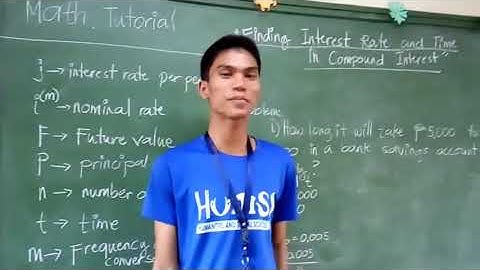 Math Tutorial (Finding Interest Rate and Time in Compound Interest) General Mathematics