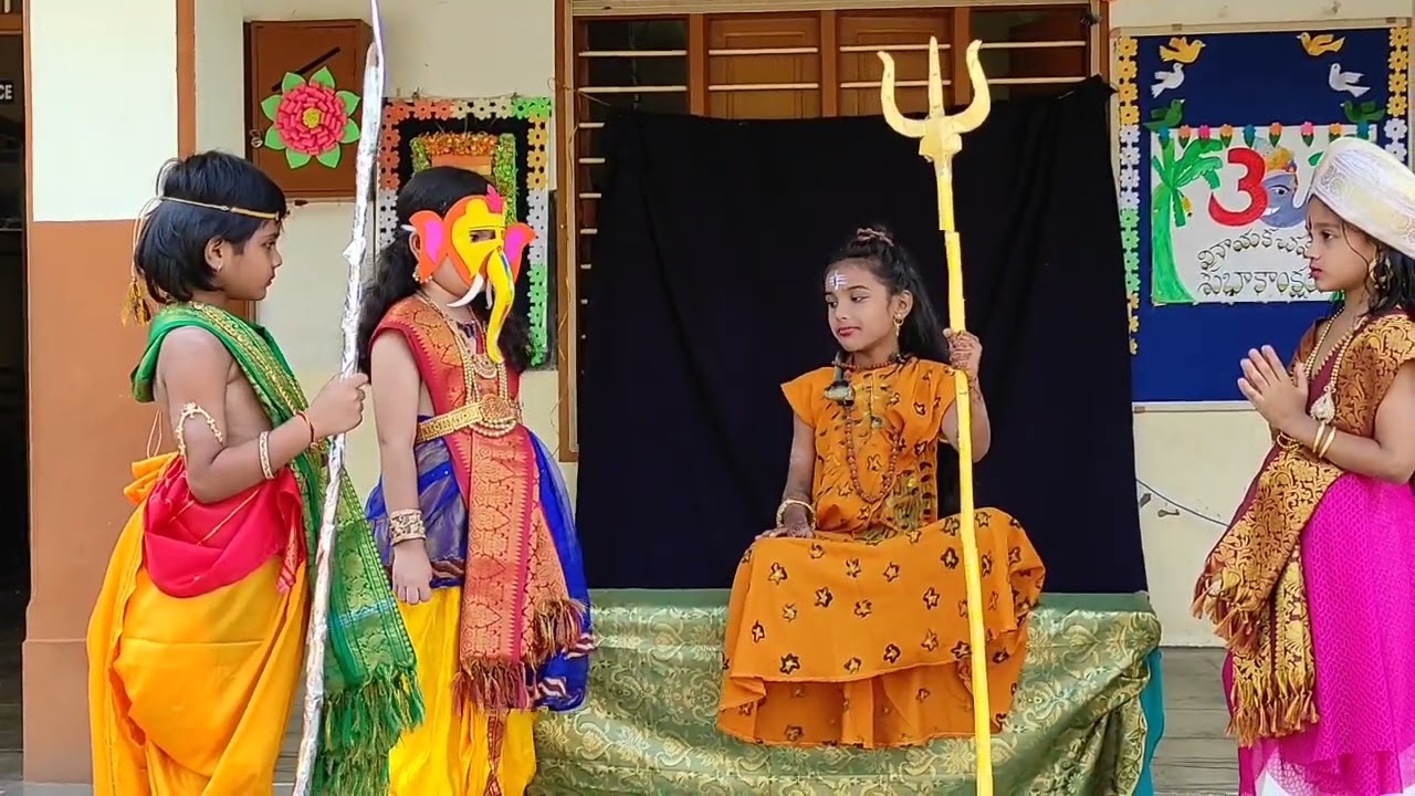A short skit on Ganesha by Class 1 children
