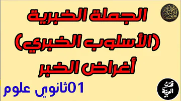الجملة الخبرية الأسلوب الخبري 01ثانوي علوم محمد أبوشاكر لعبودي 