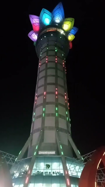 Menara Teratai/Menara Pandang Purwokerto Malam Hari #menarateratai #menarapandang #purwokerto