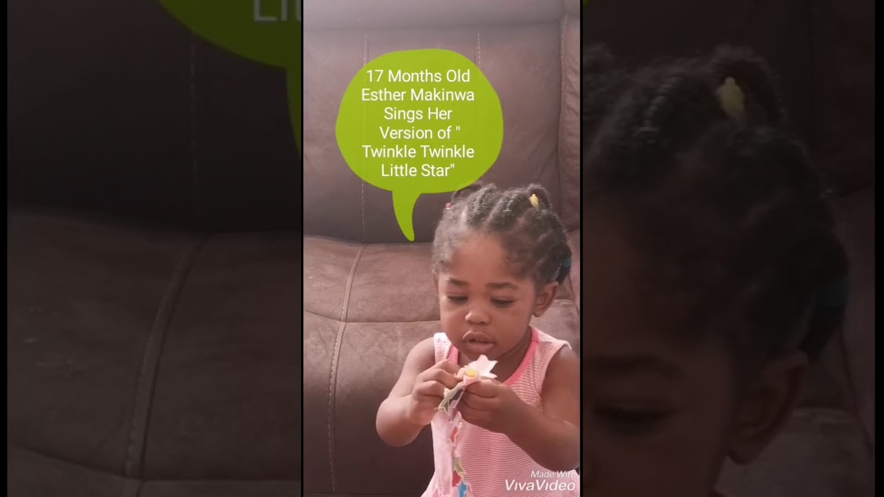 17 Months Old Esther M Sings and demonstrates "Twinkle Twinkle Little Star"